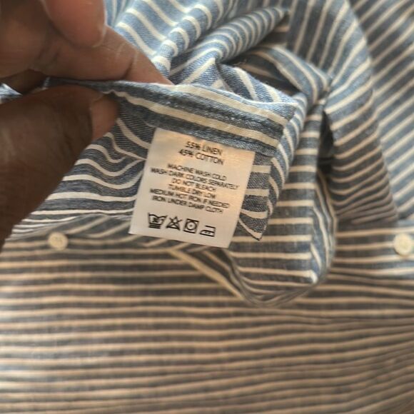 Line Of Trade Linen Blend Striped Shirt XXL - Picture 5 of 5